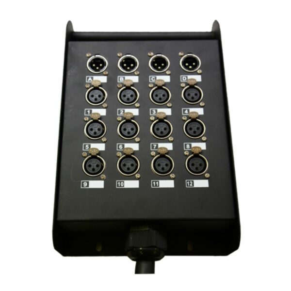 Connex Multicore Snake 12 Inputs 4 Outputs XLR Stage Box 30M