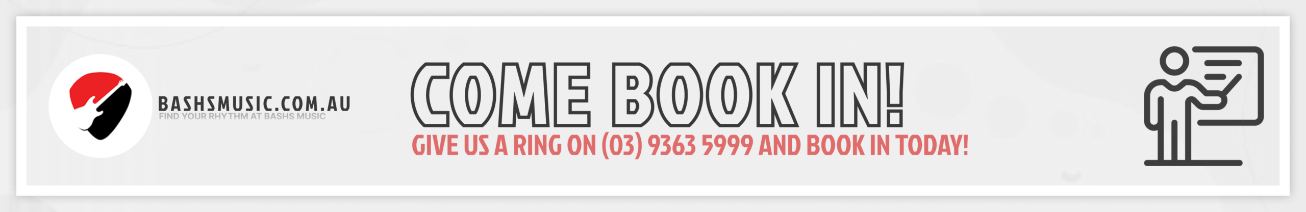 GIVE US A RING ON (03) 9363 5999 AND BOOK IN TODAY!